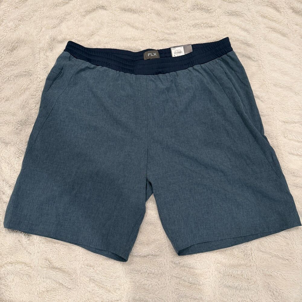 FLX Men’s Blue Performance Athletic Shorts - Size L